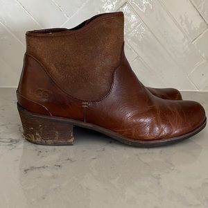 UGG Brown Leather and Suede Booties